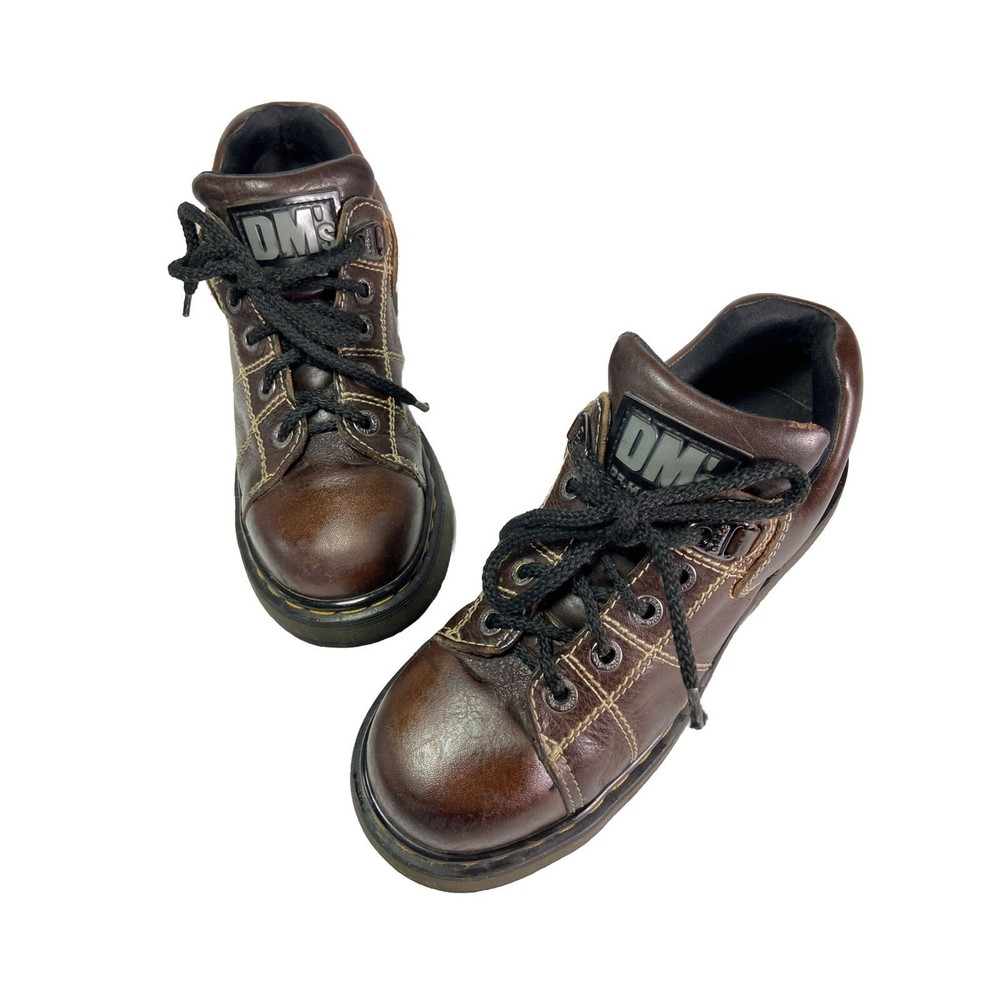 Vintage Dr Doc Martens Y2K Leather Oxford Chunky Platform Shoe Womens US Size 8 - Picture 1 of 14